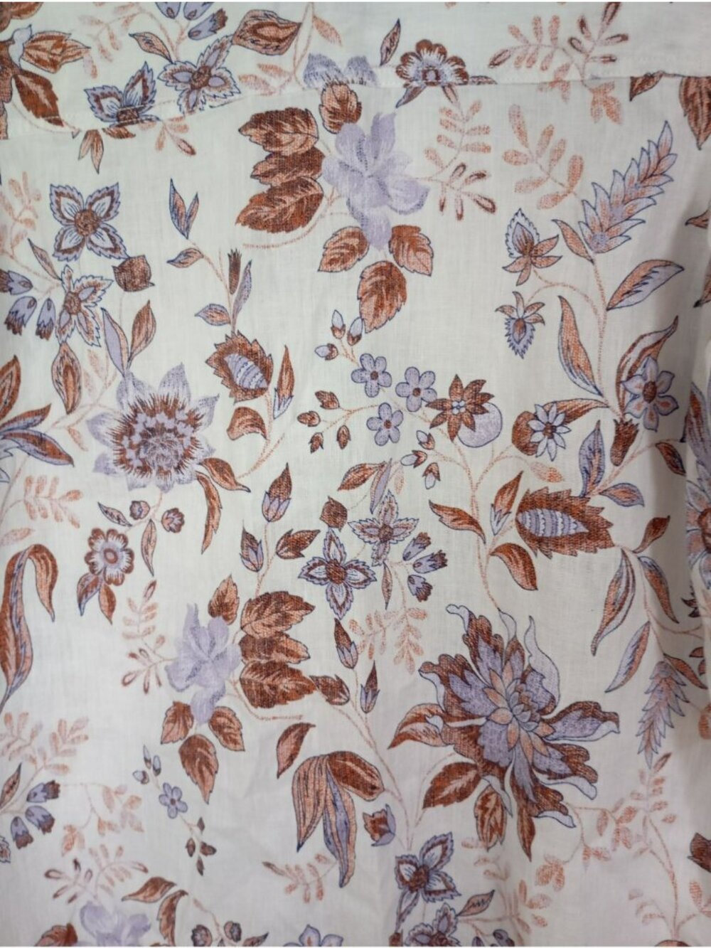 Rachel Zoe Womens 100% Linen Floral Button-Up Shirt Size M - Picture 10 of 13